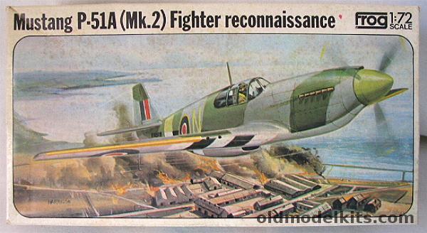 Frog 1/72 Mustang P-51A Mk.2 - RAF No.2 Sq 1944 or USAAF 1st Air Commando India 1944 (Col. Cochran), F427 plastic model kit